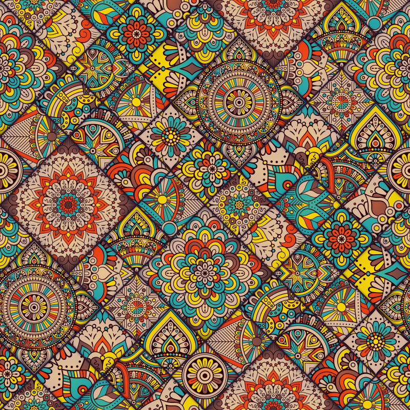 花卉图案的矢量抽象背景