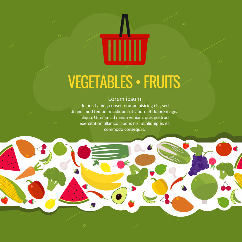 矢量的海报蔬菜插图