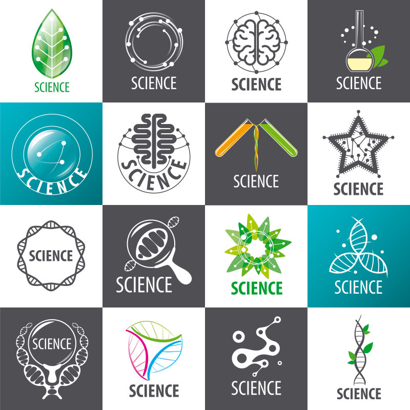 创意矢量科学概念的标志设计