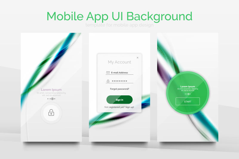 矢量手机应用界面设计