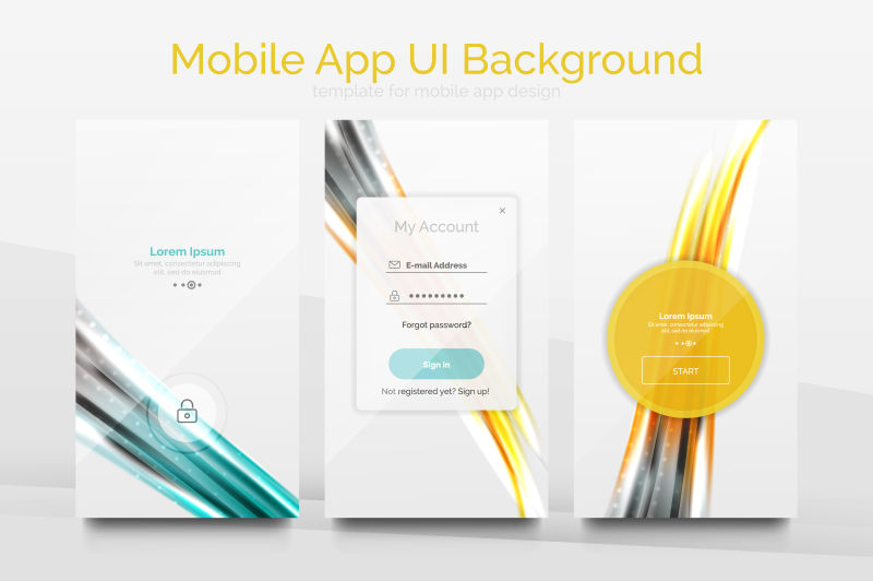 矢量的手机程序界面设计