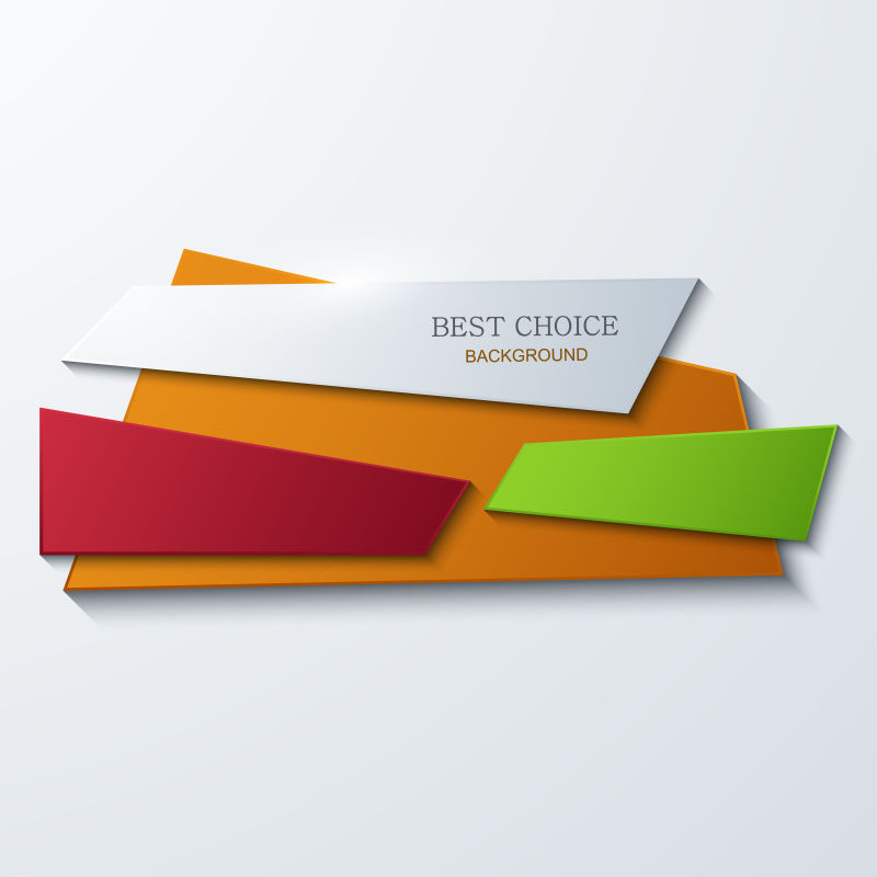 矢量的彩色矩形标识设计