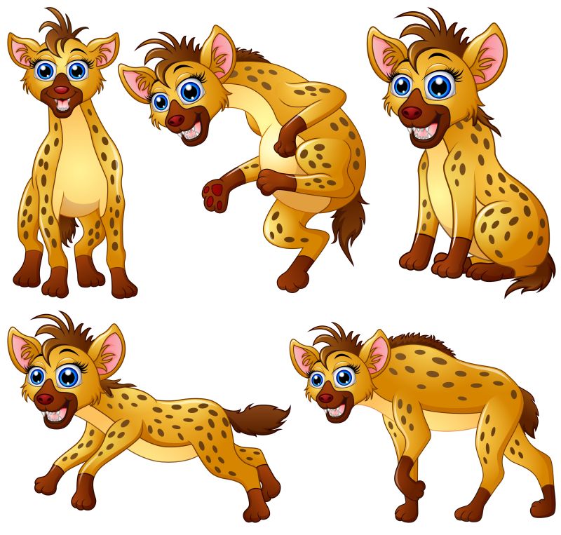 创意矢量卡通鬣狗