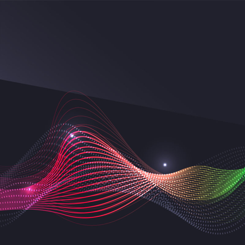 矢量背景下的彩色混合光线