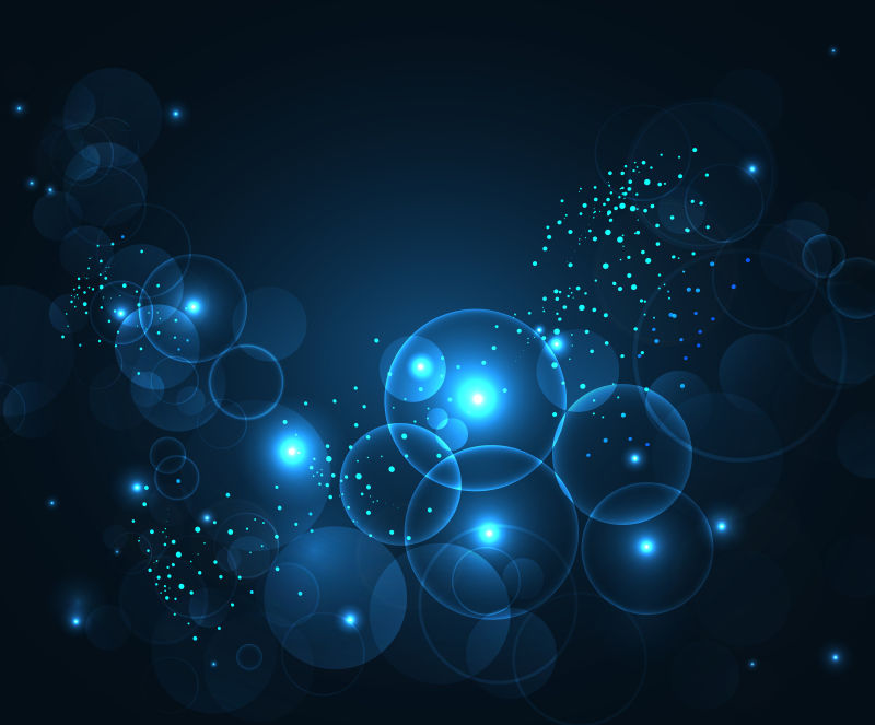 矢量的蓝色光斑背景