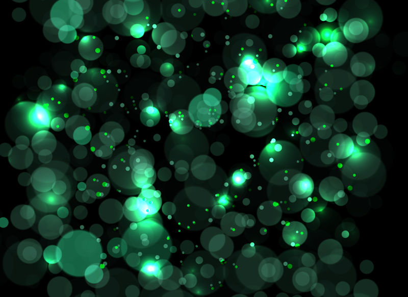 绿色光晕图案的矢量背景