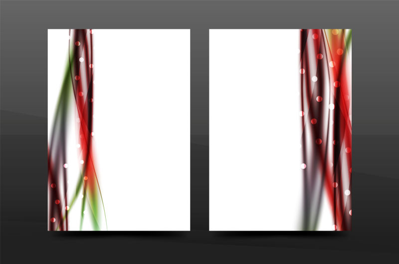 矢量创意红黑色梦幻的商业报告封面