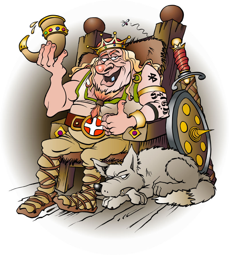 创意矢量哈拉尔德王的卡通插图