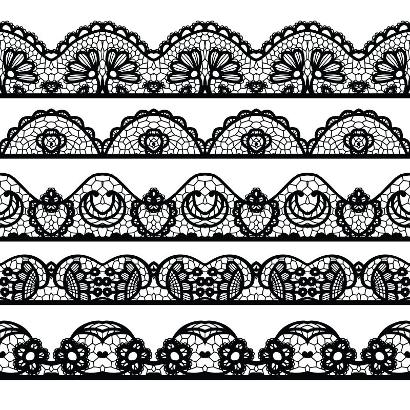 马赛克风格的创意矢量装饰花边设计元素
