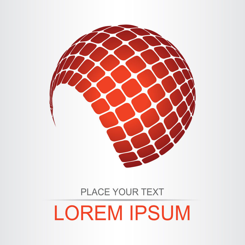 抽象球体样式的矢量logo设计