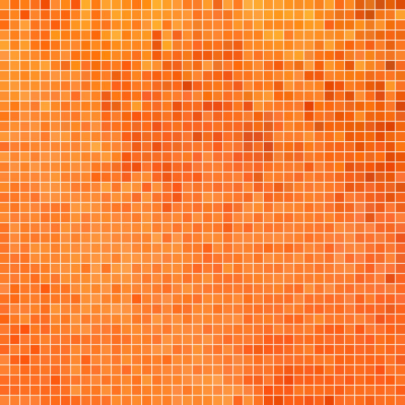 矢量的橙色像素图案设计