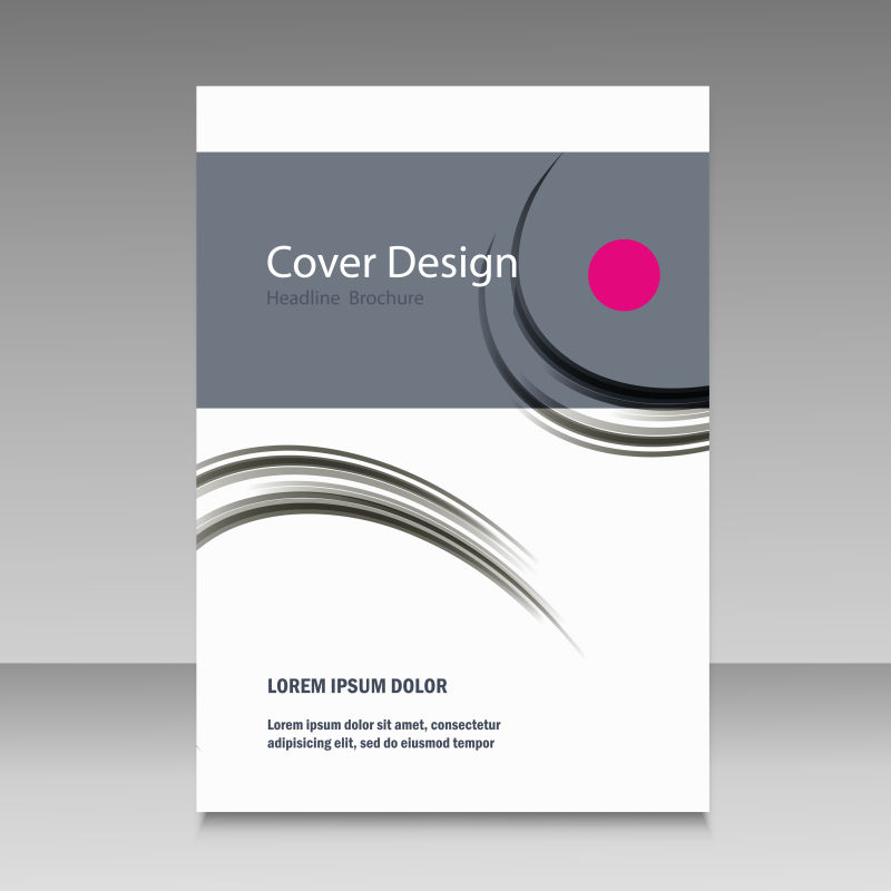 矢量灰色线条宣传封面设计