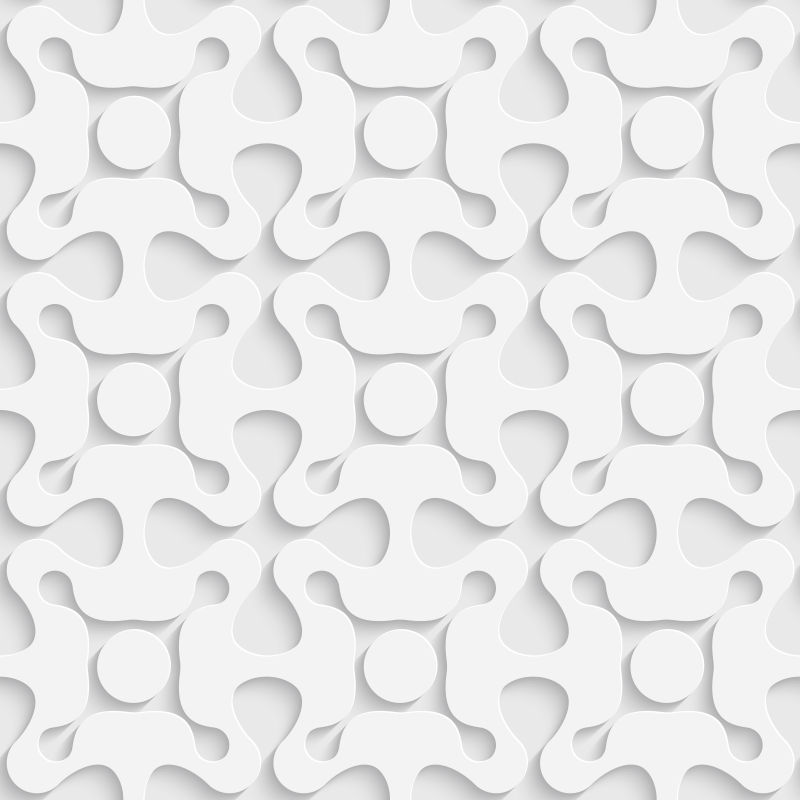 矢量的白色立体图案背景