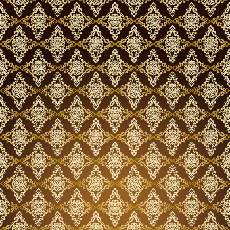 金色复古图案的矢量插图