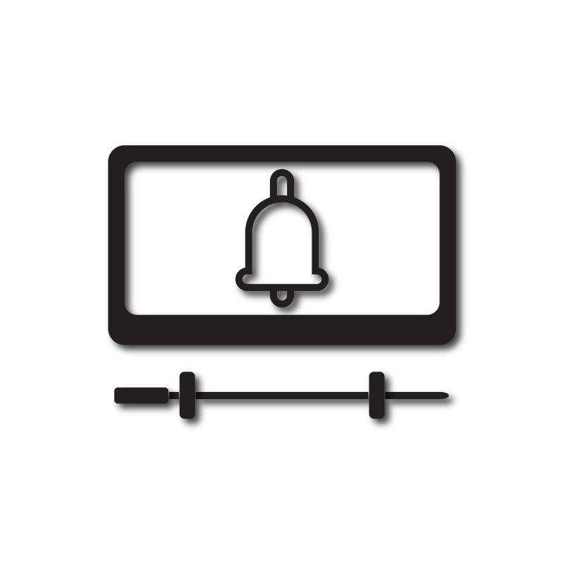 矢量铃铛图案的黑板黑白插图设计