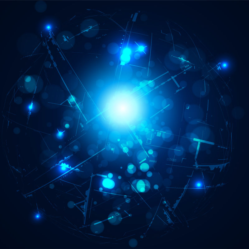 蓝色科技感的矢量背景