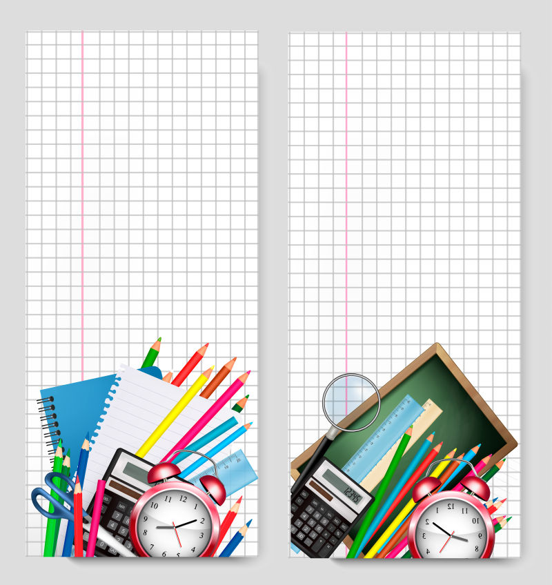 创意矢量回到学校概念的格子纹理背景