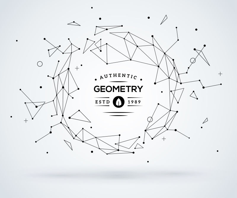 矢量线性分子结构的创意背景