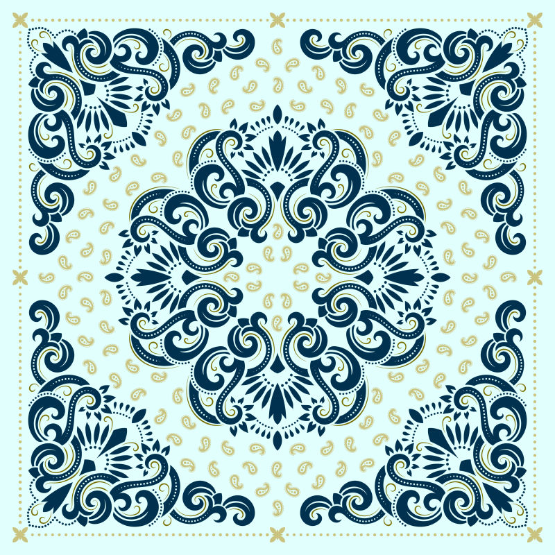 民族风格的矢量花纹背景