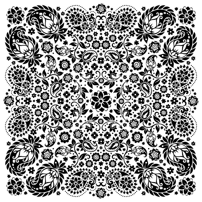 矢量的黑色装饰花纹