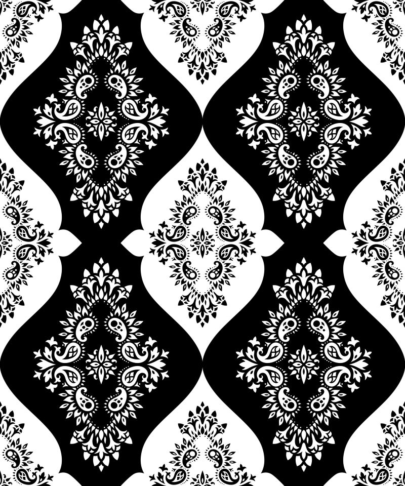 矢量无缝单色创意装饰性背景