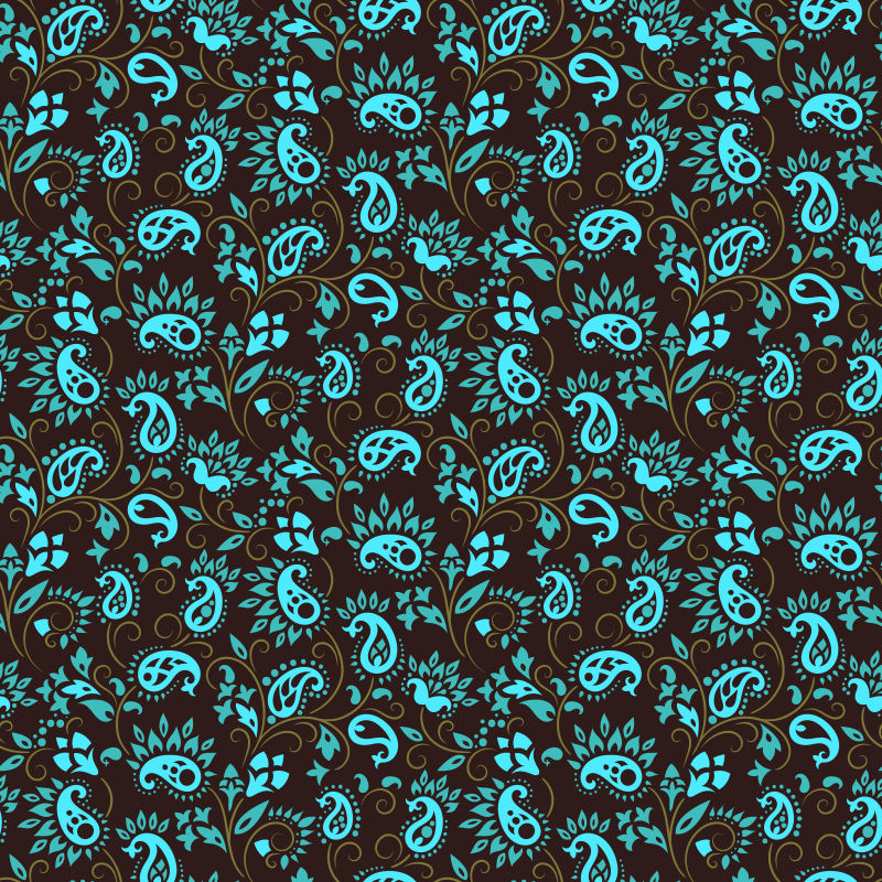 创意矢量彩色花纹无缝装饰背景