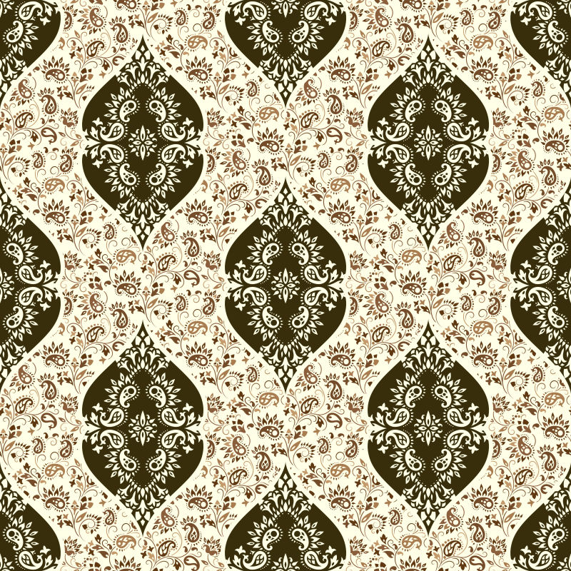 创意矢量彩色装饰性无缝背景