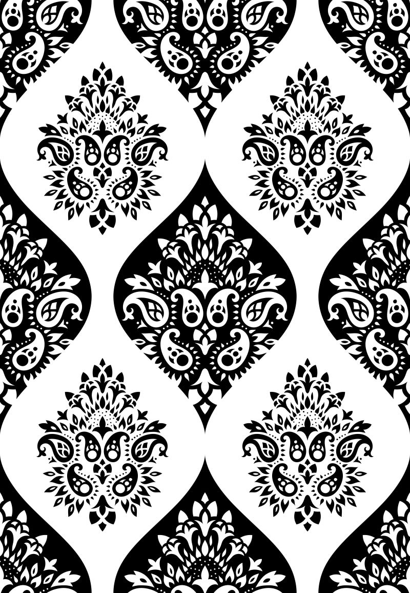 创意矢量单色传统风格的装饰性背景