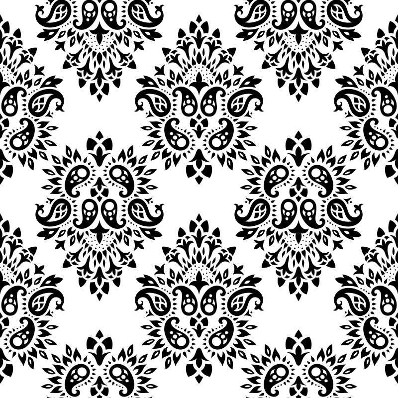 创意矢量单色装饰性花纹背景