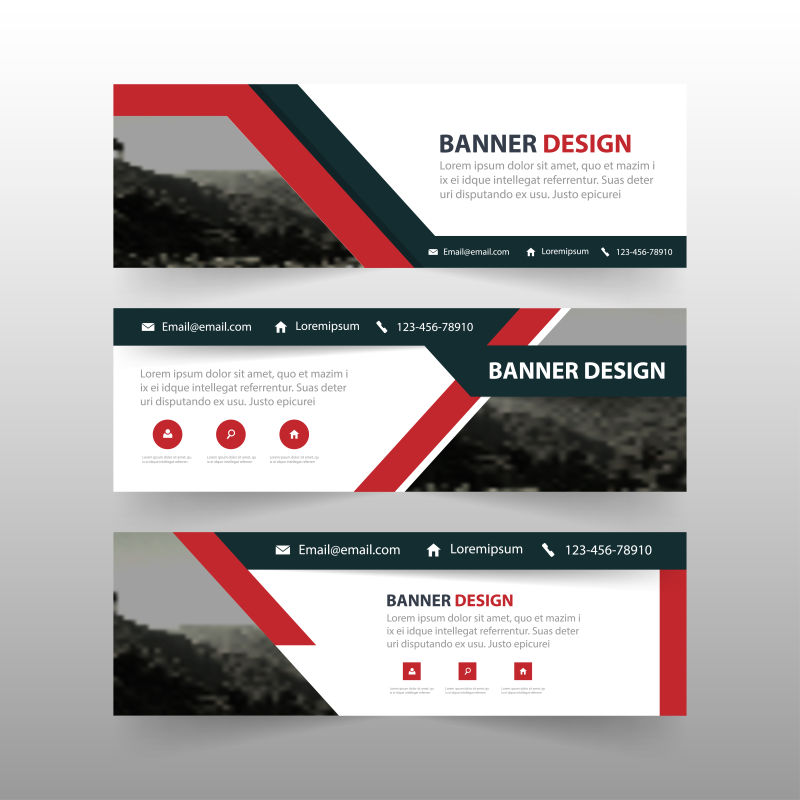 创意矢量红色现代风格的宣传设计