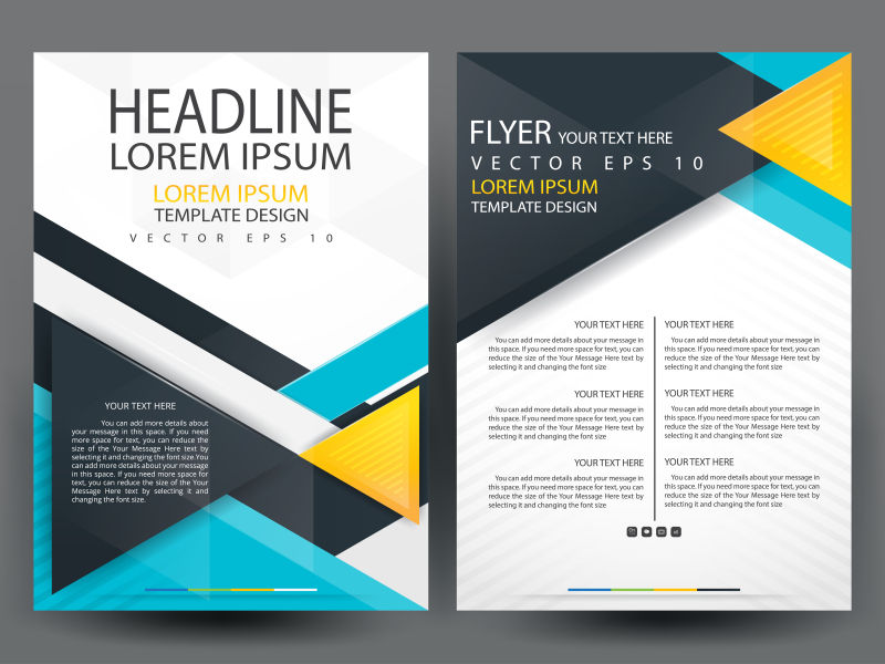 矢量现代几何风格的宣传设计