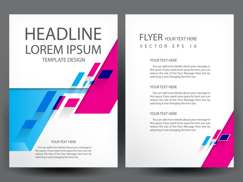 矢量蓝色粉色创意宣传设计