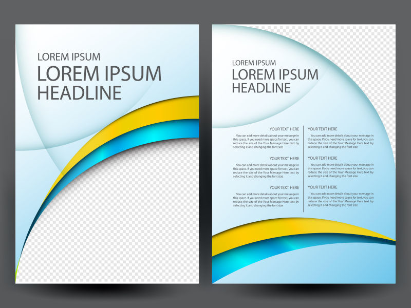 创意矢量彩色风格的小册子设计