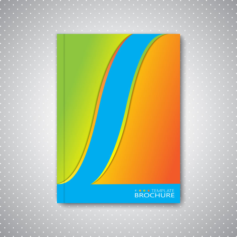 矢量现代彩色模块的封面设计
