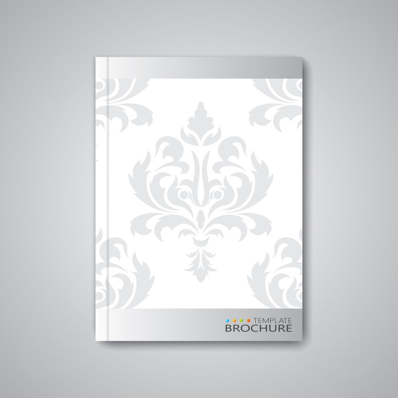 矢量灰色装饰纹样的封面设计