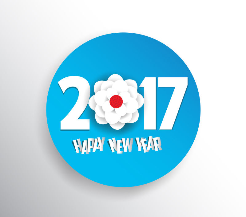 花朵设计的新年创意设计