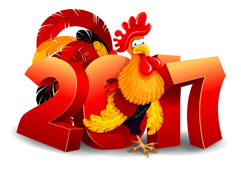 创意矢量2017新年创意背景