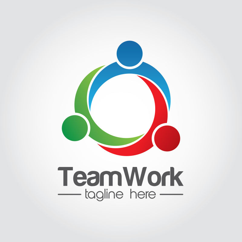 创意矢量团队合作标志设计