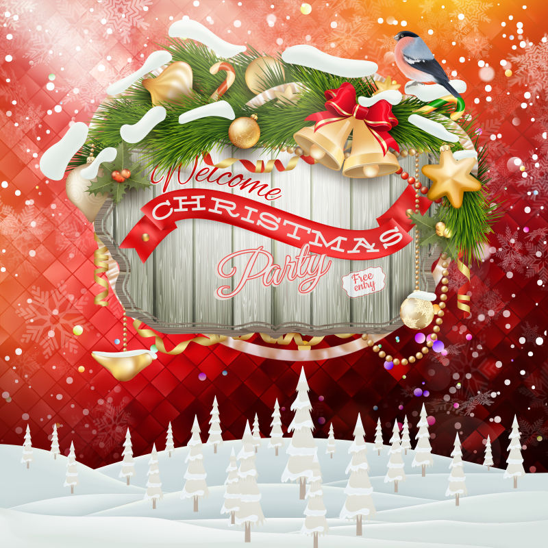 矢量的圣诞节抽象背景