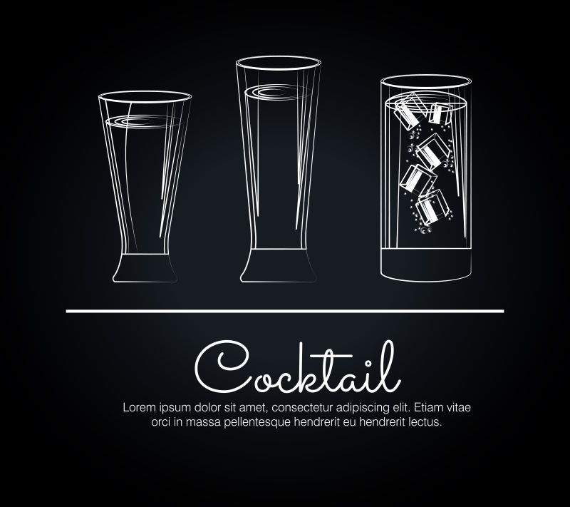 矢量鸡尾酒插图