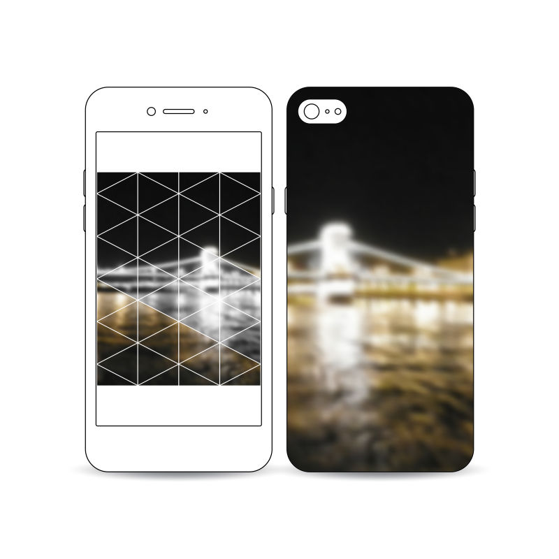 矢量模糊夜景背景的机外壳与壁纸