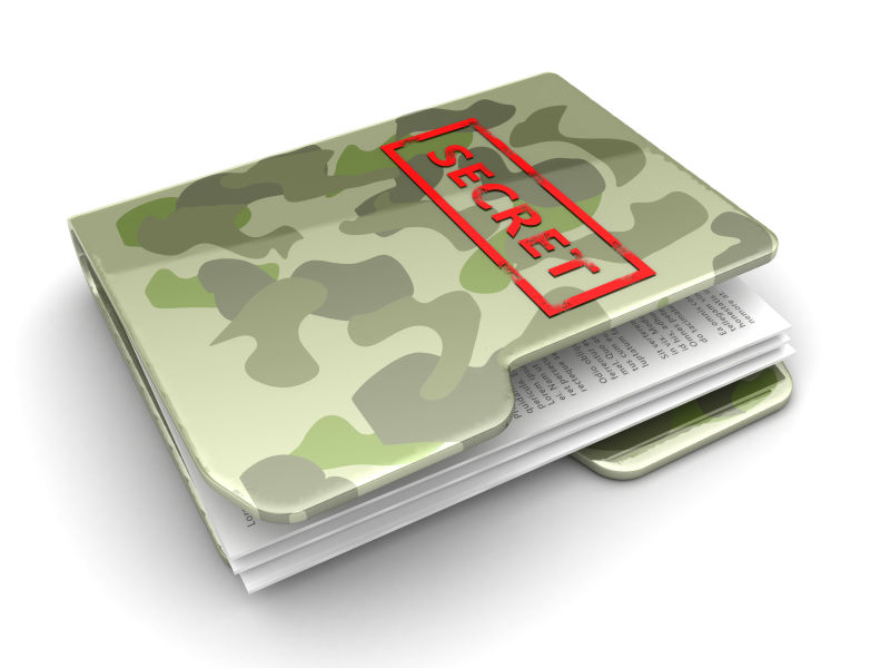 白色背景上的迷彩色文件夹