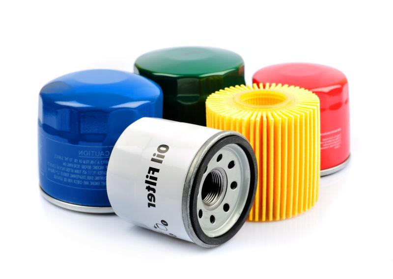 白色背景上的滤油器