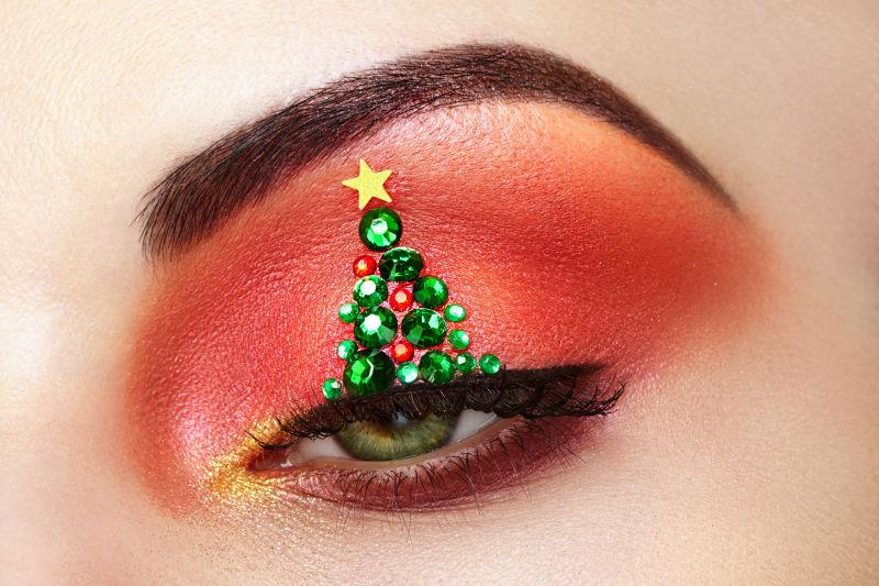 冬季圣诞节眼睛化妆