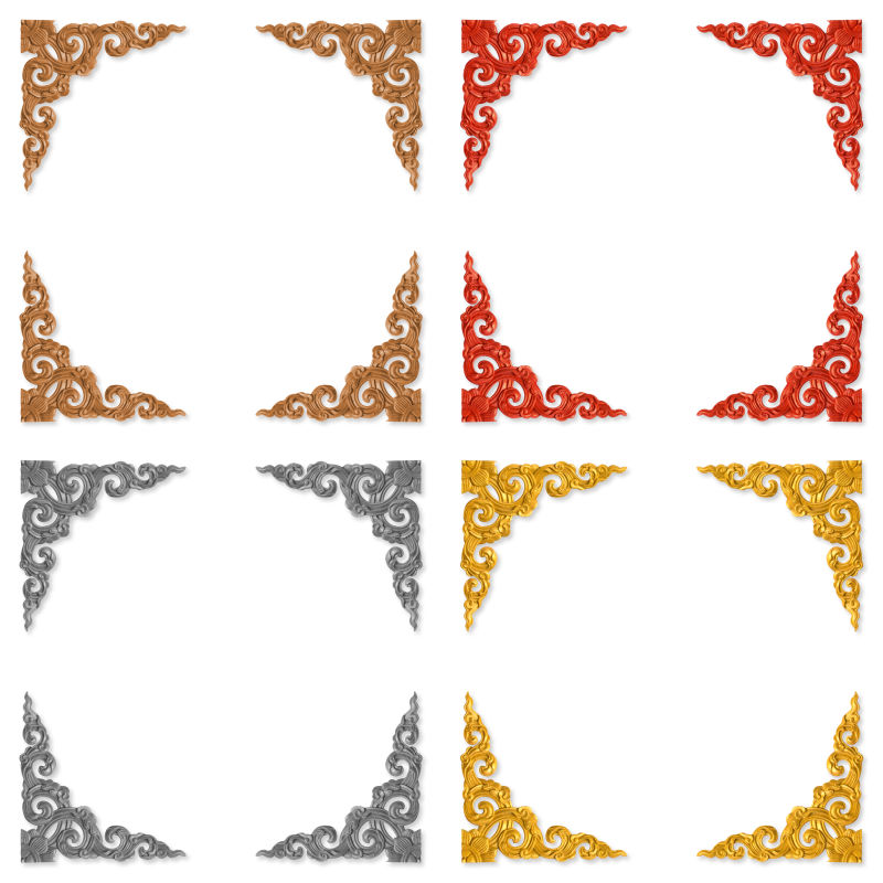 颜色不一的豪华设计框架