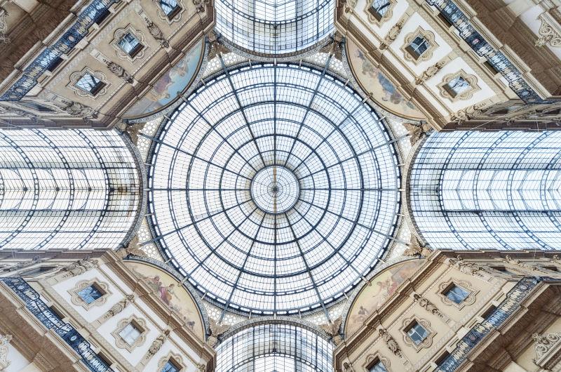 意大利米兰的玻璃穹顶