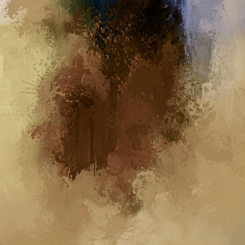 手绘油画溅射背景