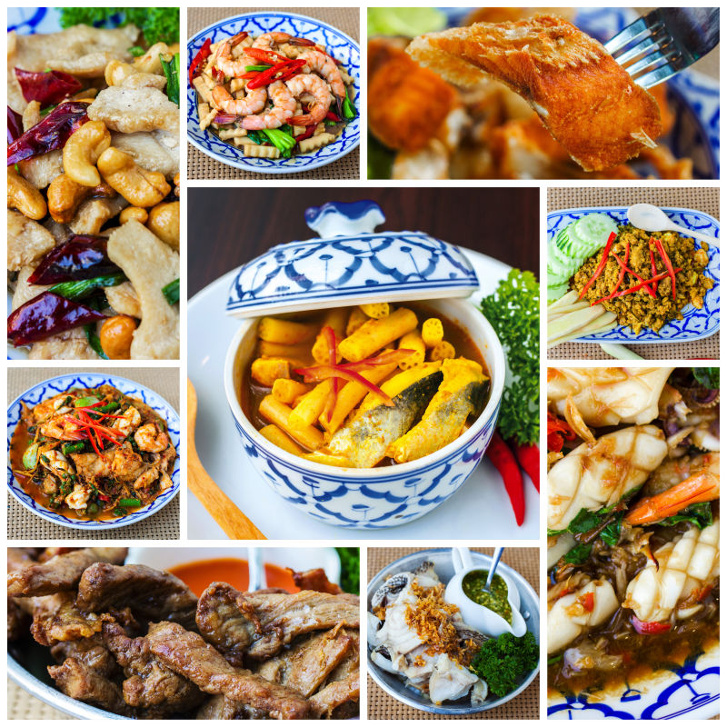 泰国美食拼贴