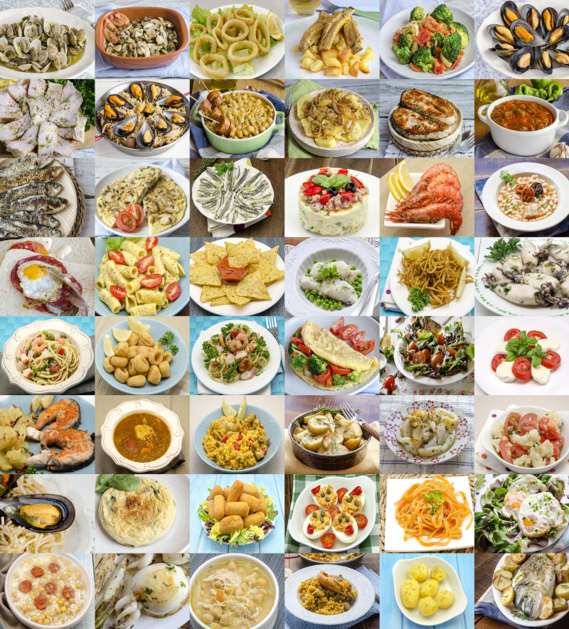 美味菜肴拼贴