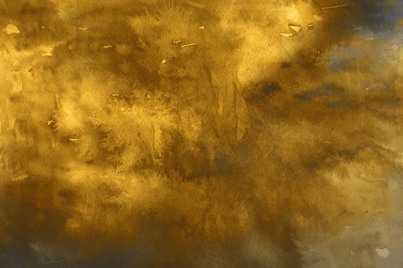 黄色晕染渐变水彩